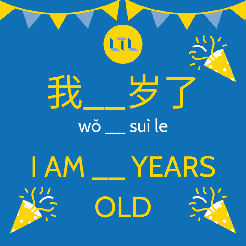 Dizer sua idade em chinês mandarim